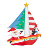 Santa Santa Sailboat Scene Christmas Inflatable
